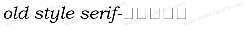 old style serif字体转换